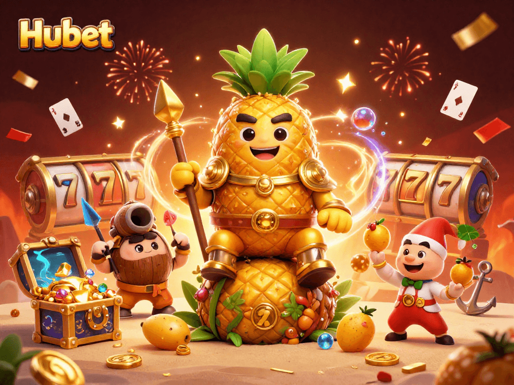 Experience thrilling games at Hubet with our vibrant 3D casino illustration showcasing excitement and adventure.