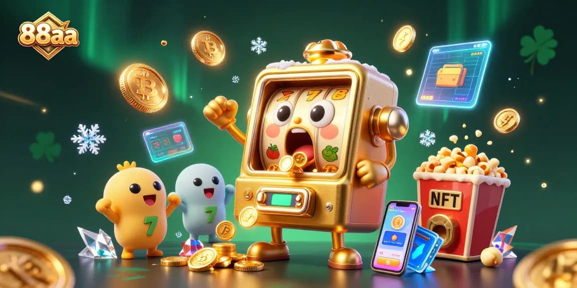 Win big with 88aa's lively 3D slot machines and crypto-themed casino elements.