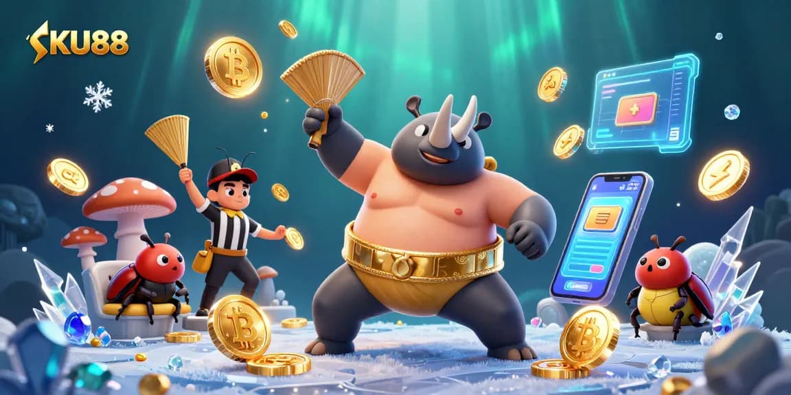 Experience KU88's thrilling crypto casino showdown with vibrant characters and electrifying visuals.