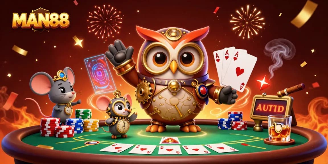 Experience high-stakes poker with MAN88's elite casino atmosphere and dynamic gaming elements.