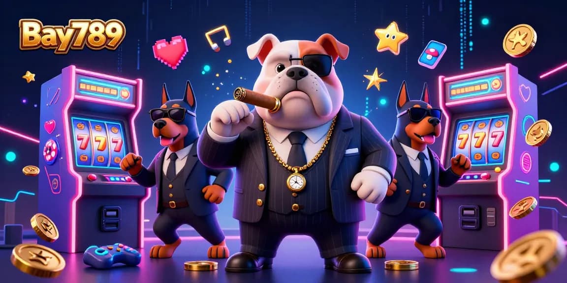 Experience thrilling gaming with Bay789 through vibrant characters and exciting casino elements.