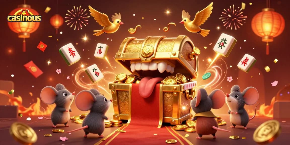 Experience the thrill of casinous as adventurer mice chase treasures in a vibrant online casino scene.