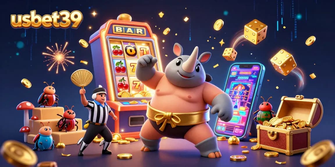 Engage in thrilling gameplay with usbet39 as you witness a dynamic 3D casino scene filled with excitement.