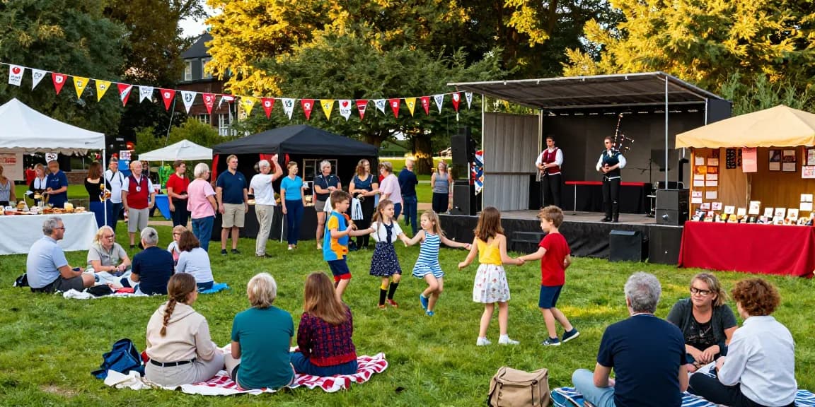 Breton cultural festival featuring vibrant performances and M98 สล๊อตเว็บตรง artisan stalls in a lively park atmosphere.