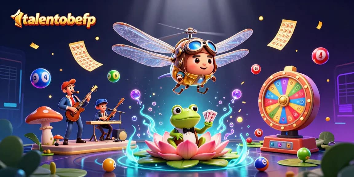 Win big with talentobefp in a vibrant casino scene featuring exciting card games and jackpots.