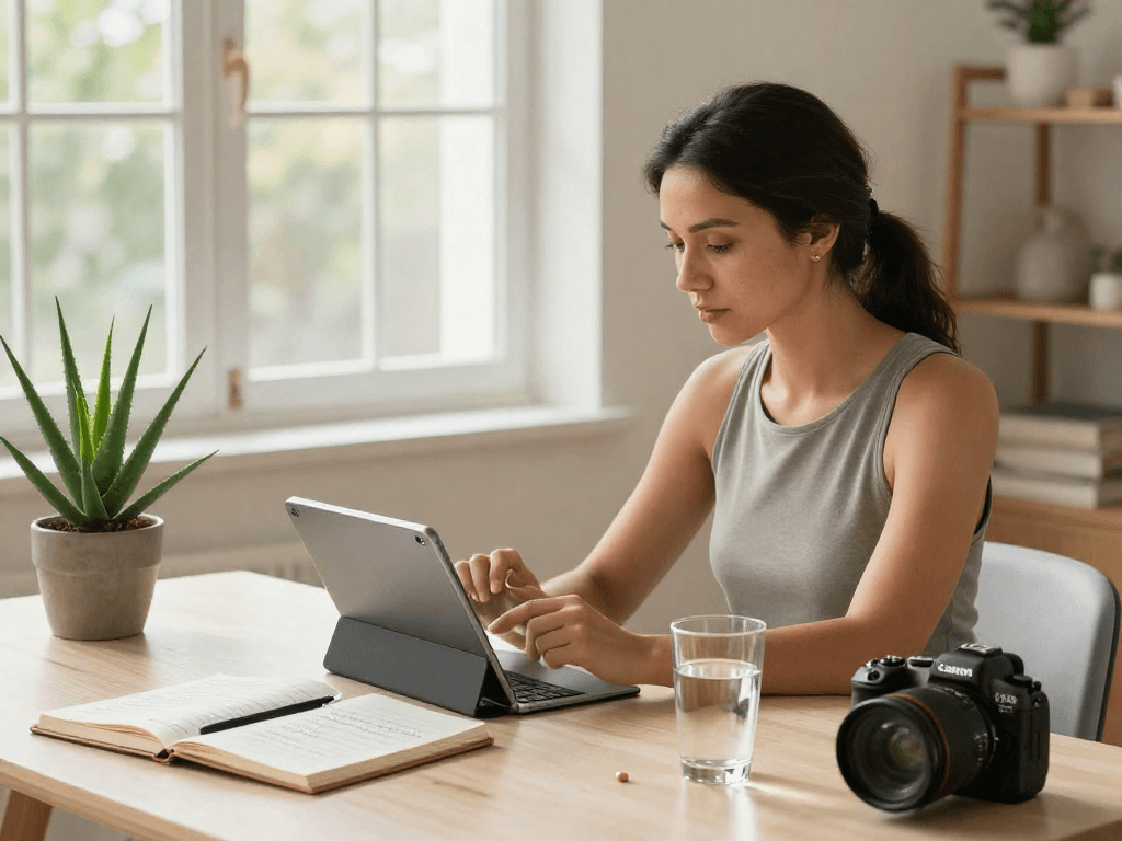 NAD+ benefits explored in a tranquil home office for holistic health.