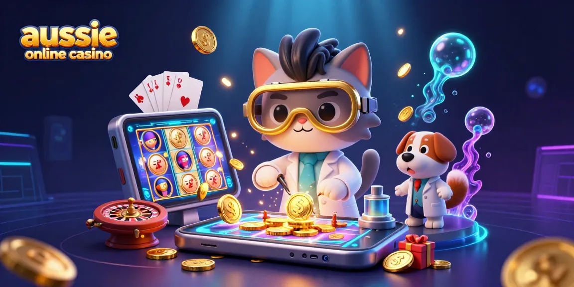 Experience the excitement of aussie online casino gameplay with vibrant slots and dynamic characters.