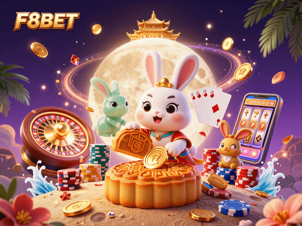 Experience the excitement of F8BET with enchanting illustrations of casino gaming action.