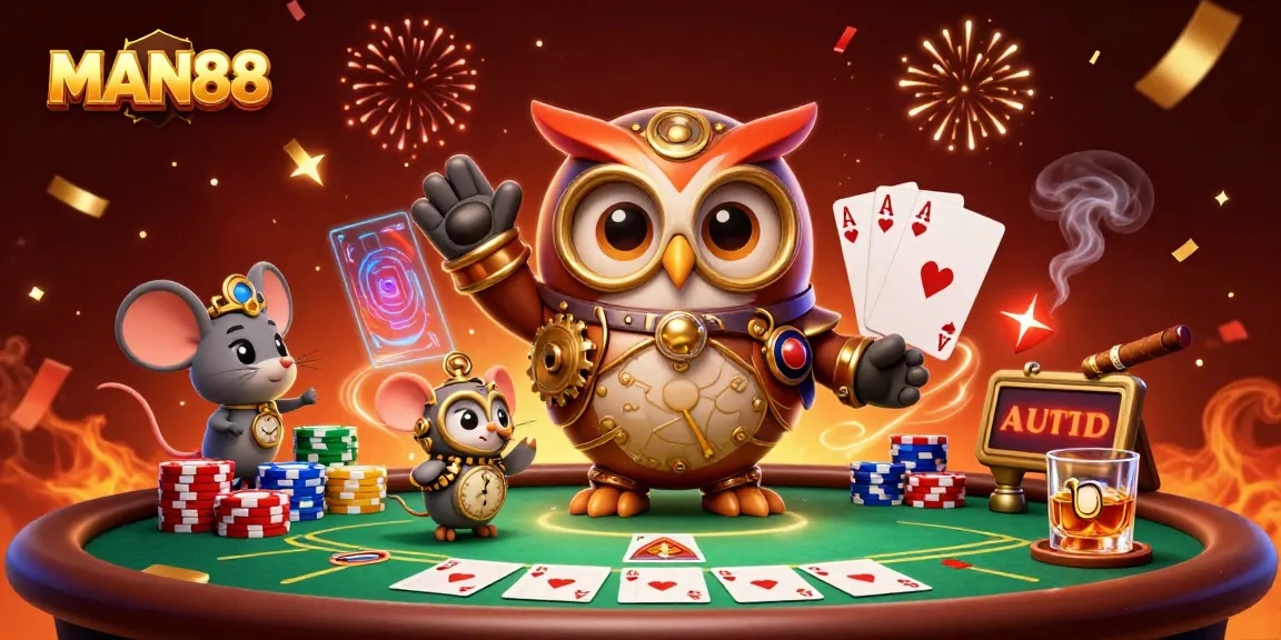 Experience high-stakes poker with MAN88's elite casino atmosphere and dynamic gaming elements.
