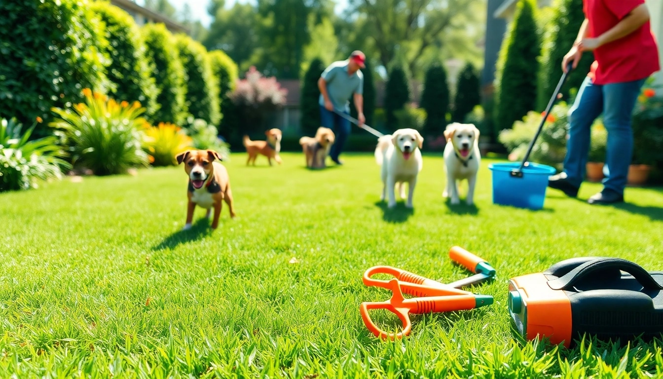 Efficient dog waste removal services enhancing backyard cleanliness and pet happiness.