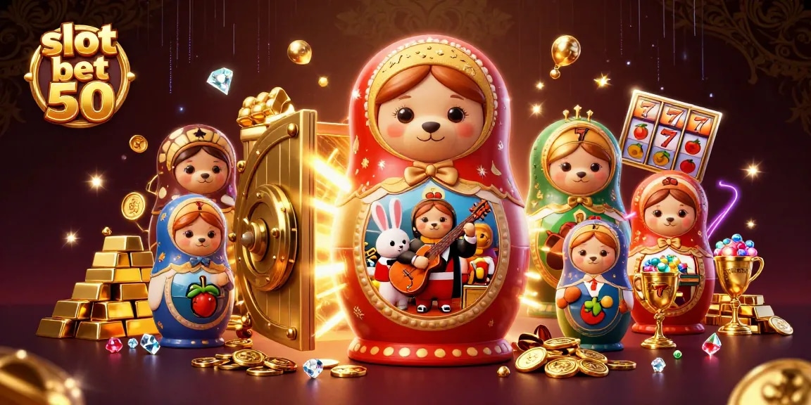 Experience the thrill of slot bet 50 with exquisite 3D illustration showcasing vibrant casino elements.