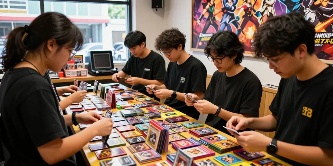 友人たちがオリパ サイト おすすめのパックを選んでいる楽しい瞬間