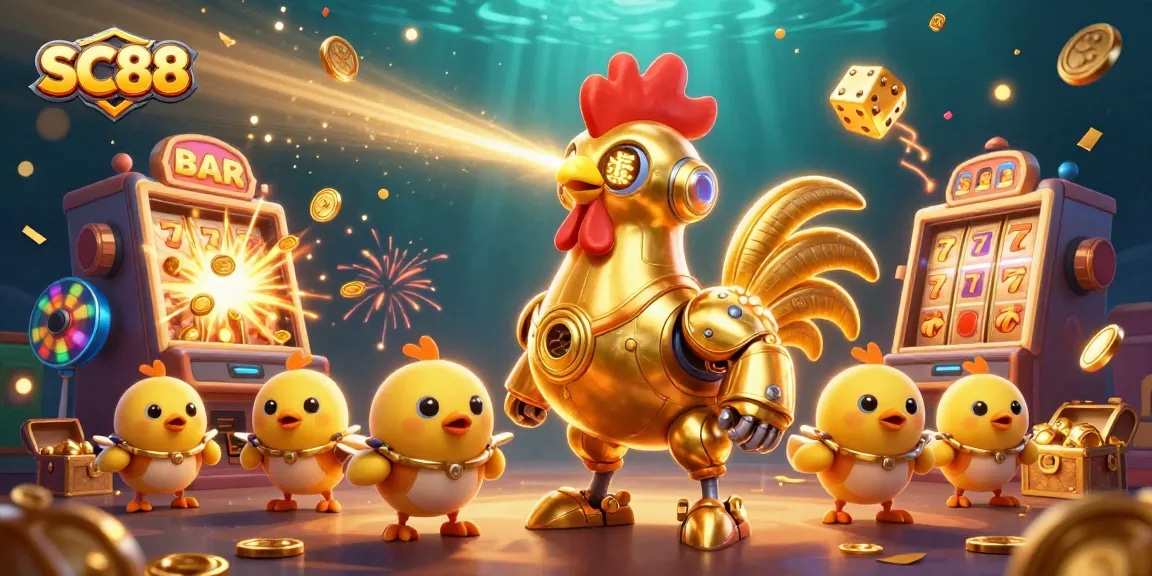 Engage with SC88's thrilling slot machines and golden jackpot rewards in an electrifying casino atmosphere.