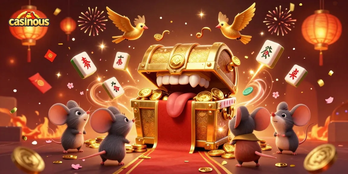 Experience the thrill of casinous as adventurer mice chase treasures in a vibrant online casino scene.