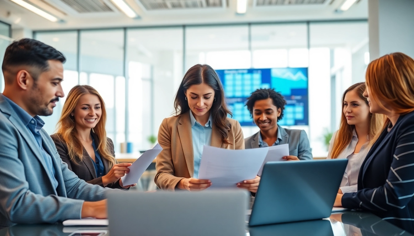 Delivering multi-state title and escrow services in a modern corporate environment with professionals collaborating.