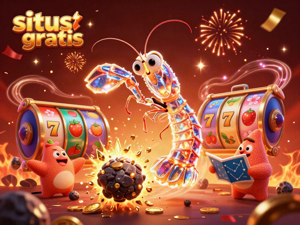 Experience thrilling gaming with situs slot gratis featuring dynamic slot reels and vibrant confetti.