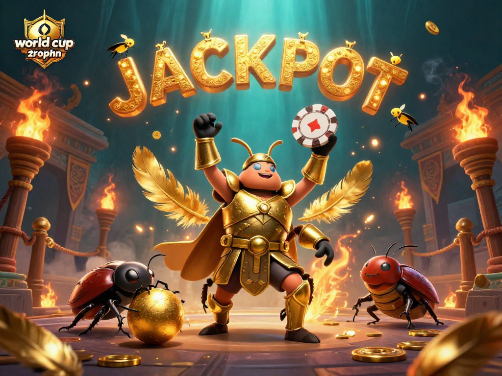 Engage with the world cup 2026 trophy illustration, featuring gambling-themed 3D artwork