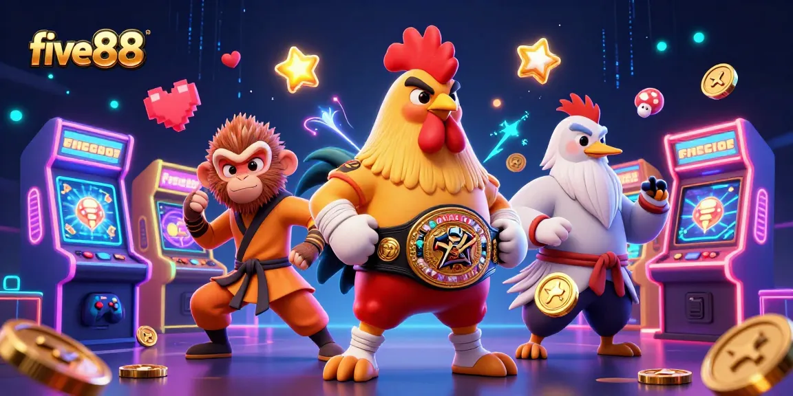 Immerse in the vibrant five88 gaming scene featuring animated characters and dynamic elements.
