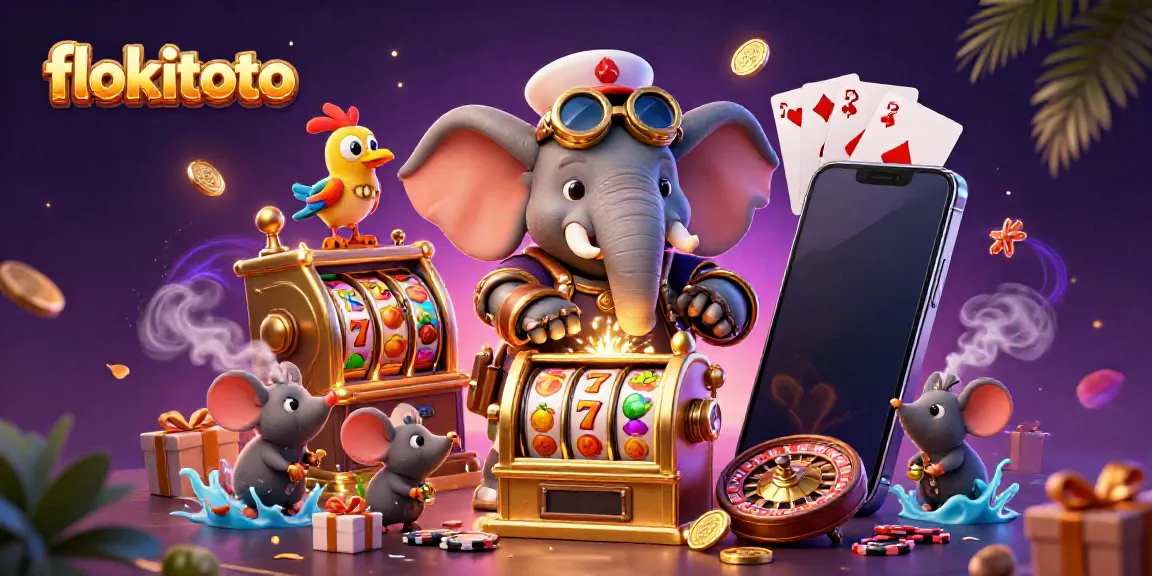 Engage in exciting slot gaming adventures with flokitoto's steampunk elephant and riches.