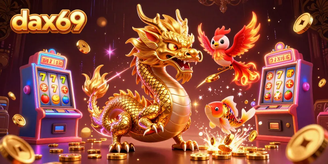 Menangkan jackpot slot di dax69 dengan naga emas, phoenix merah, dan ikan koi beruntung!