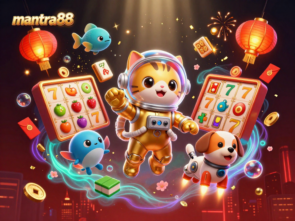 Engage in exhilarating gameplay at mantra88 with vibrant slot reels and dazzling casino elements.