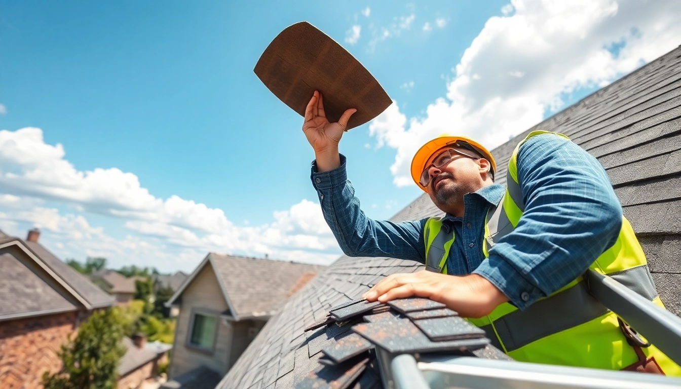 Expert inspecting a roof for twinsburg oh roof repairs, highlighting potential issues and solutions.