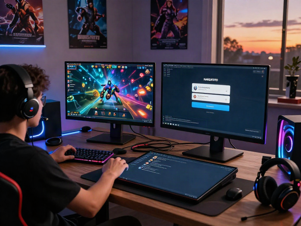 Engaging online gaming setup showcasing HARGATOTO login with vibrant Togel graphics and user-friendly interface.