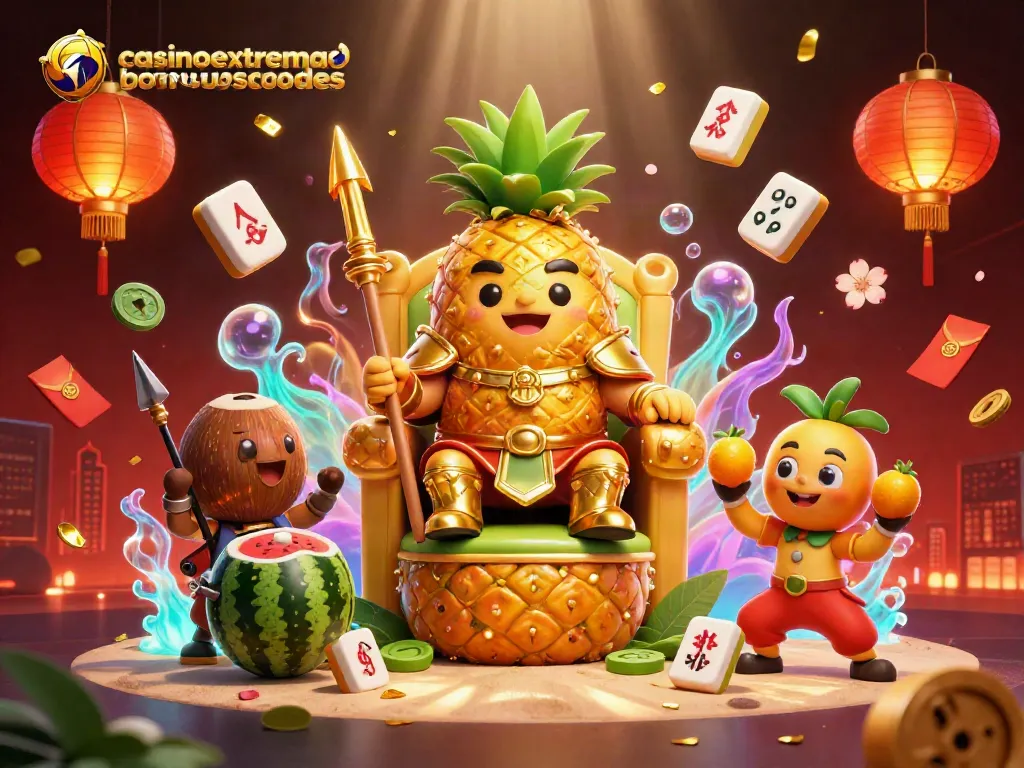 Engage with casinoextremebonuscodes through vibrant 3D casino king illustrations and festive characters.