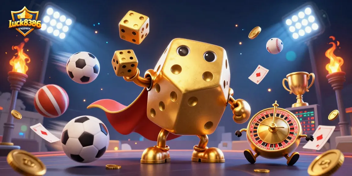 Experience the thrill of luck8386 with vibrant casino elements and dynamic gaming action.