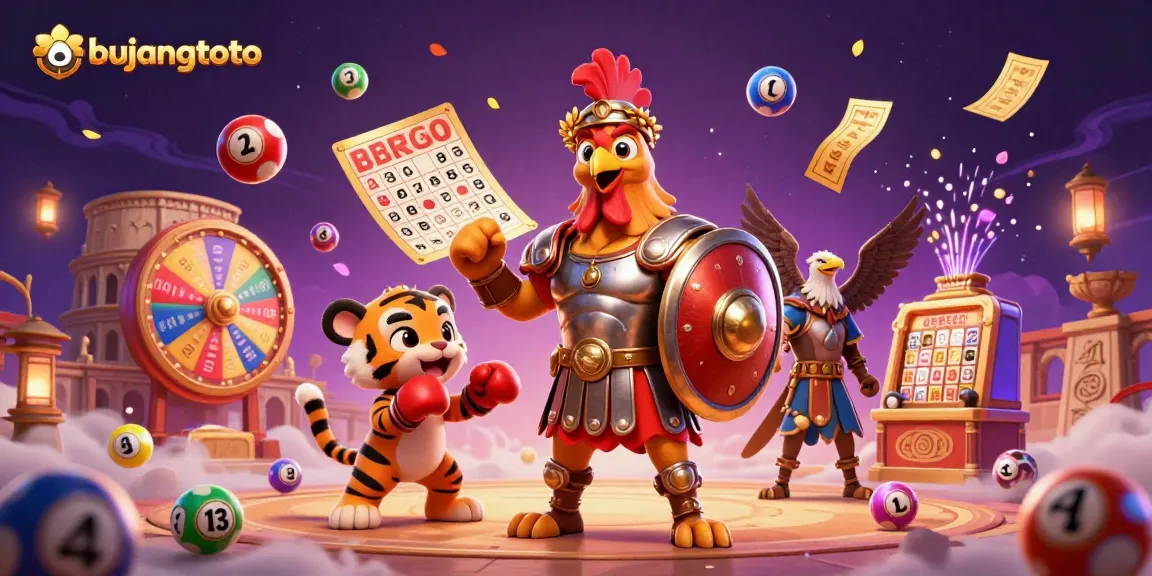 Experience the thrill of bujangtoto with engaging characters amidst vibrant lottery elements in a captivating scene.