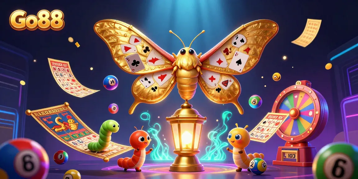 Experience the thrill of Go88 casino with colorful bouncing lottery balls and vibrant game elements.