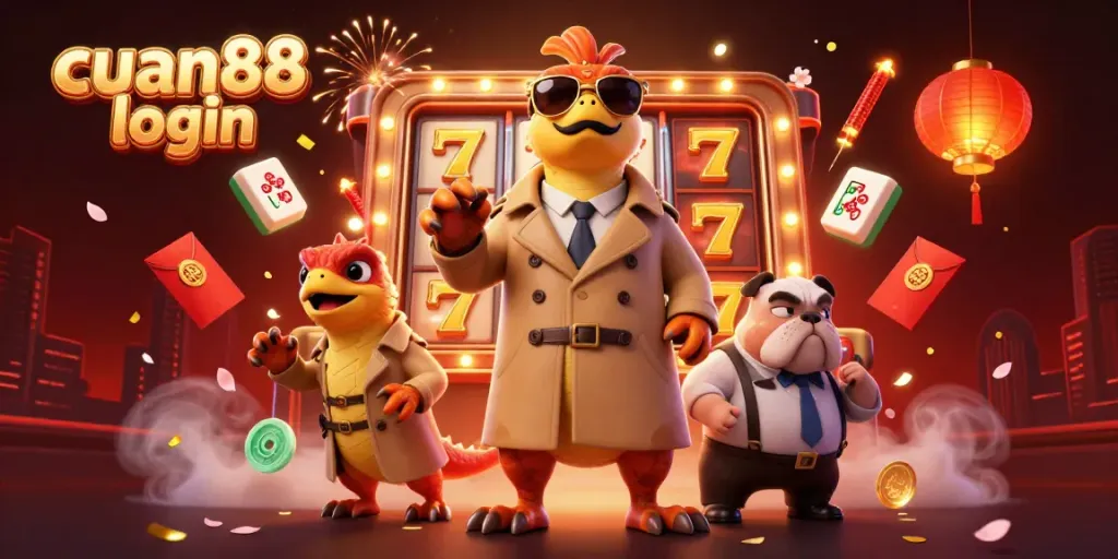 Experience the excitement of cuan88 login with a cartoonish trio of raptors in disguise, playing slots.