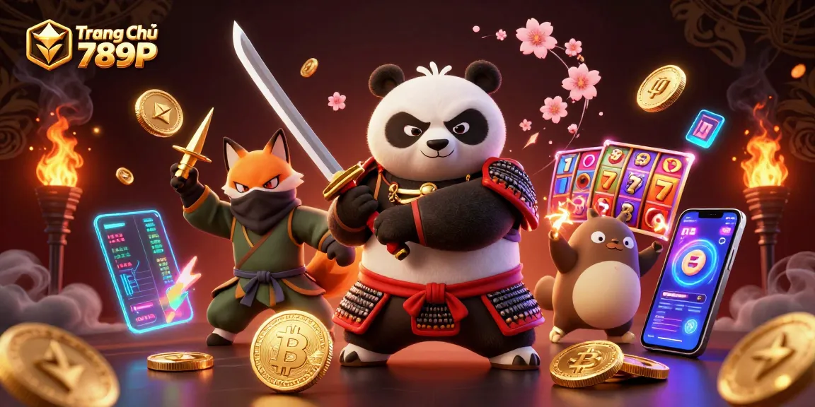 Engage with the exciting world of Trang Chủ 789P, featuring a vibrant 3D casino illustration.