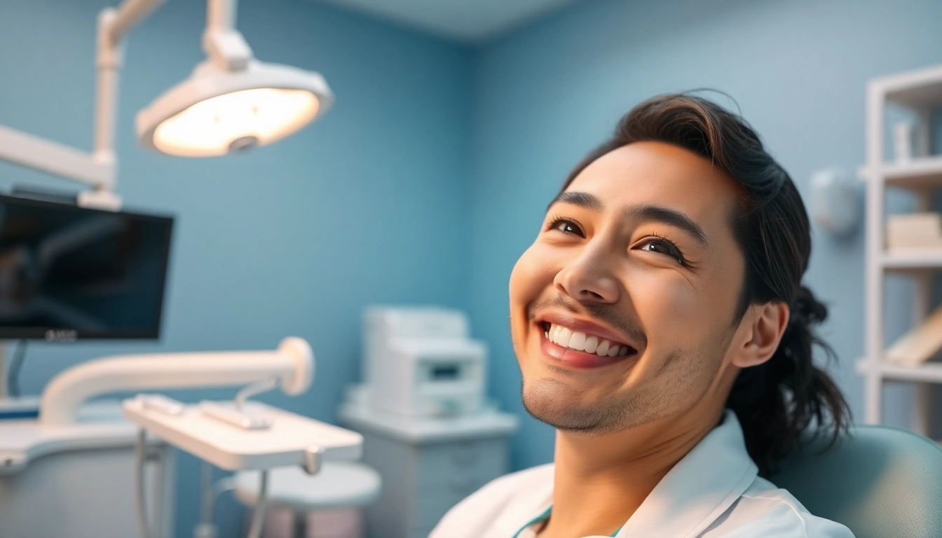 Smiling patient receiving care from dentists grand rapids mn in a modern clinic setting