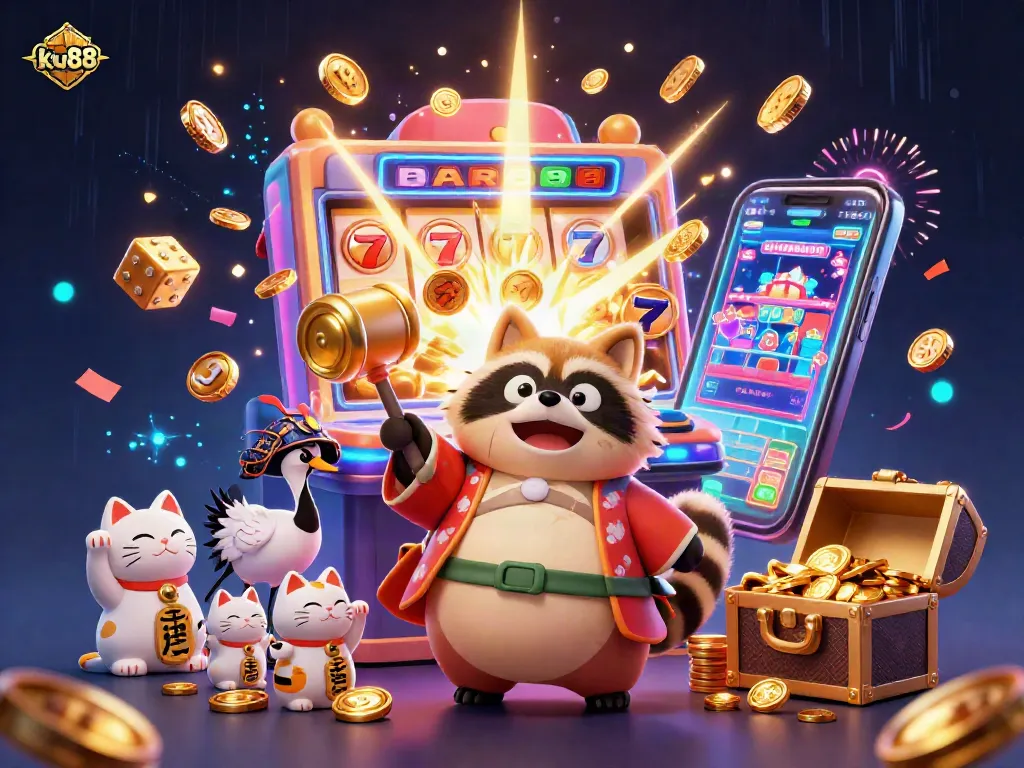 Enhance your gaming experience at ku88 with a jackpot explosion and colorful casino elements.