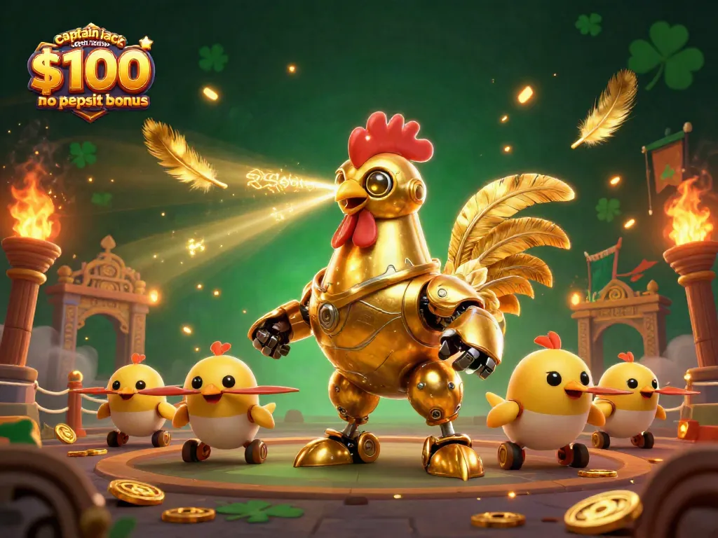 Claim your captain jack casino $100 no deposit bonus with futuristic elements in a vibrant gaming scene.