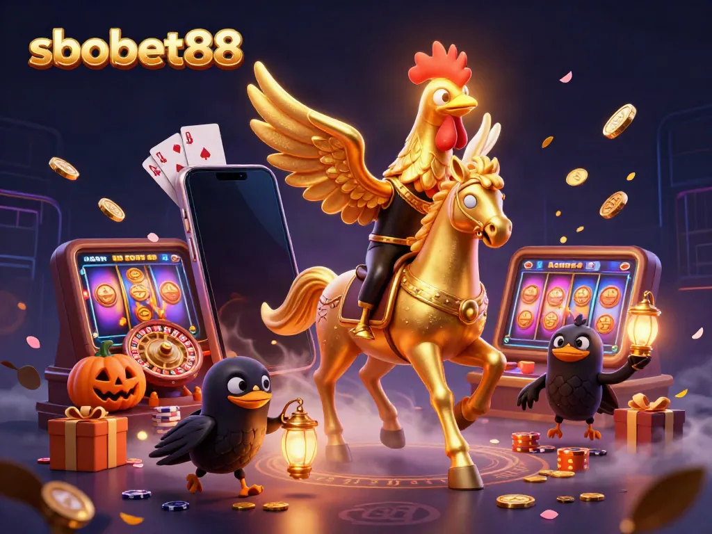 Engage with sbobet88 in an electrifying casino scene featuring dynamic gaming elements.