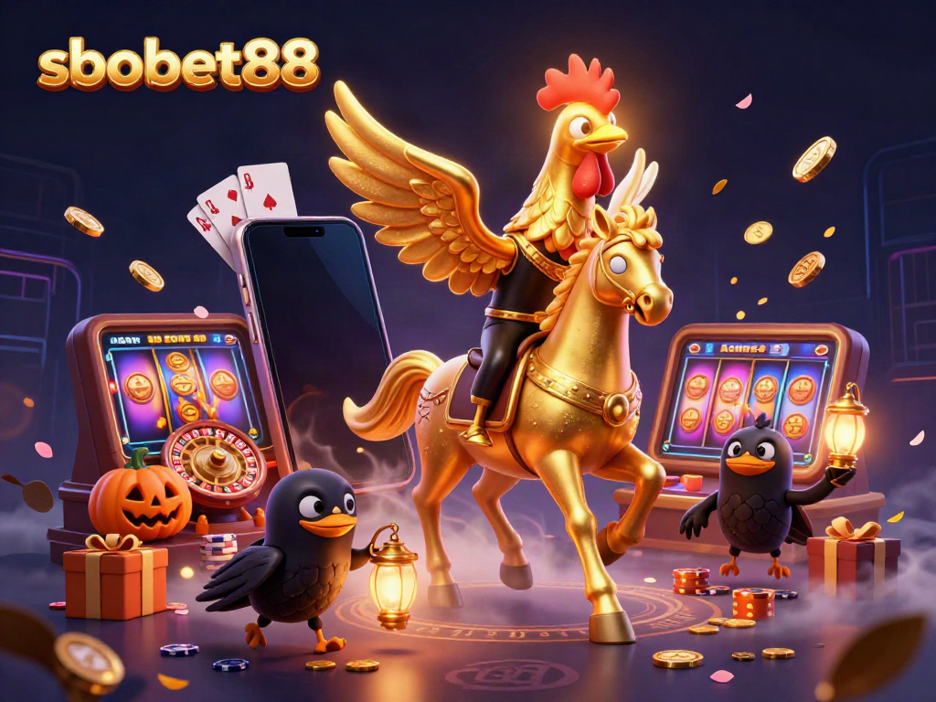 Engage with sbobet88 in an electrifying casino scene featuring dynamic gaming elements.