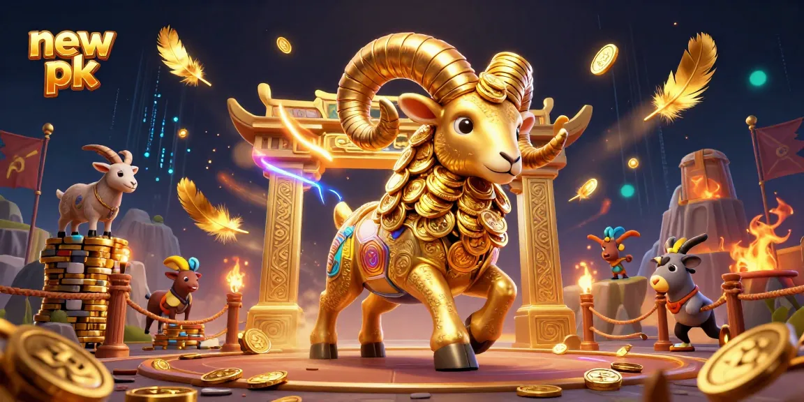 Engage with new pk's thrilling gaming experience featuring a spectacular 3D golden ram.
