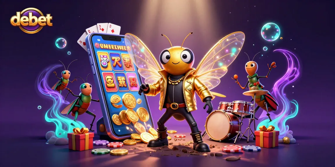 Experience thrilling wins with debet as a rock star cicada and drum-playing beetle light up the casino scene