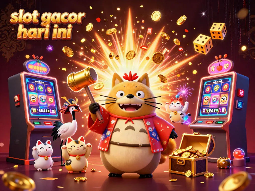 Winning with slot gacor hari ini featuring cheerful characters and dynamic casino elements.