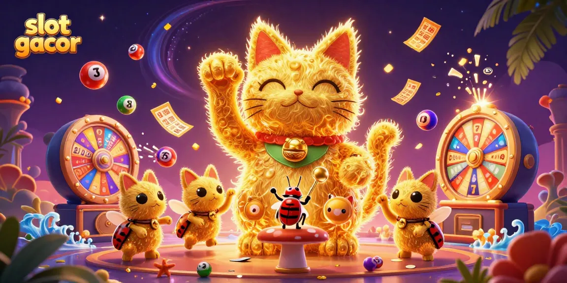 Experience the excitement of slot gacor with vibrant, dynamic casino illustrations full of energy and color.