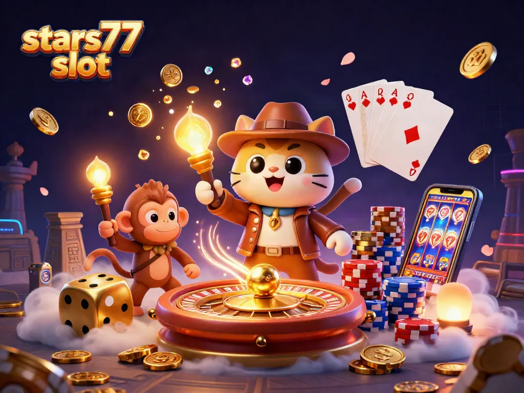 Permainan slot stars77 slot menawarkan pengalaman menarik dengan berbagai simbol keberuntungan.