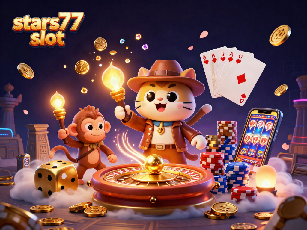 Permainan slot stars77 slot menawarkan pengalaman menarik dengan berbagai simbol keberuntungan.