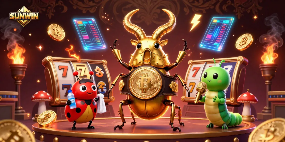 Experience thrilling gameplay at SUNWIN with vibrant slot reels and charismatic characters.