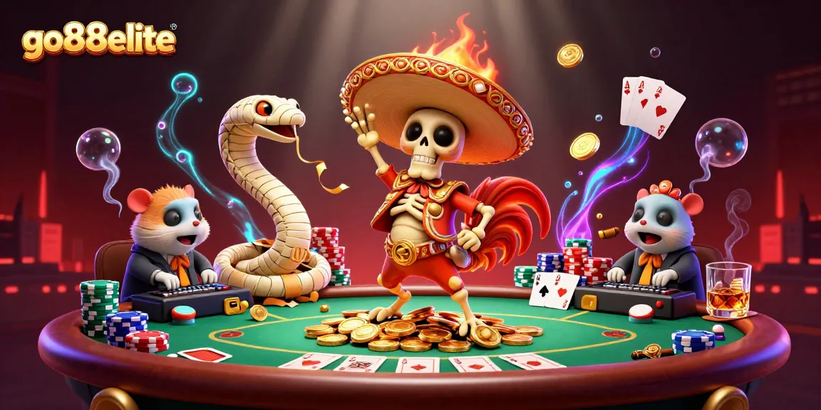 Experience thrilling gameplay at go88elite with our vibrant casino illustration featuring dynamic characters and rich details.