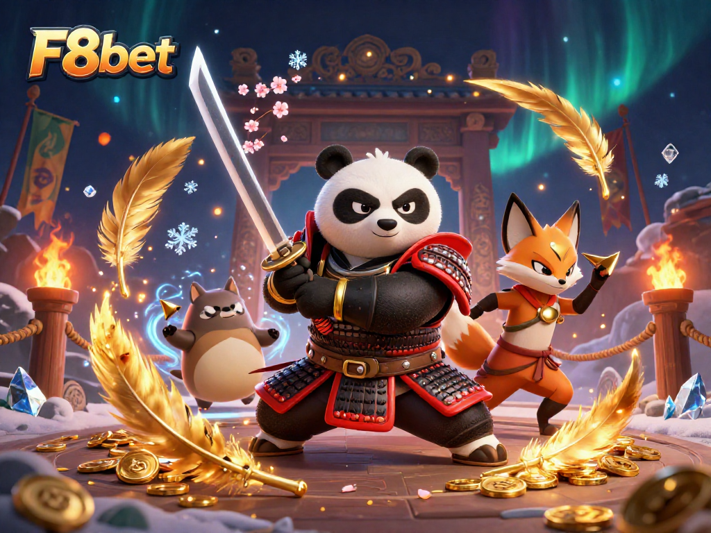 Engage in dynamic multiplayer action at F8bet with samurai panda, ninja fox, and magical tanuki in vivid 3D