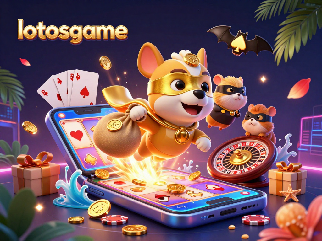 Join the action with lotosgame's vibrant casino adventure featuring a superhero dog and tiny hamster.