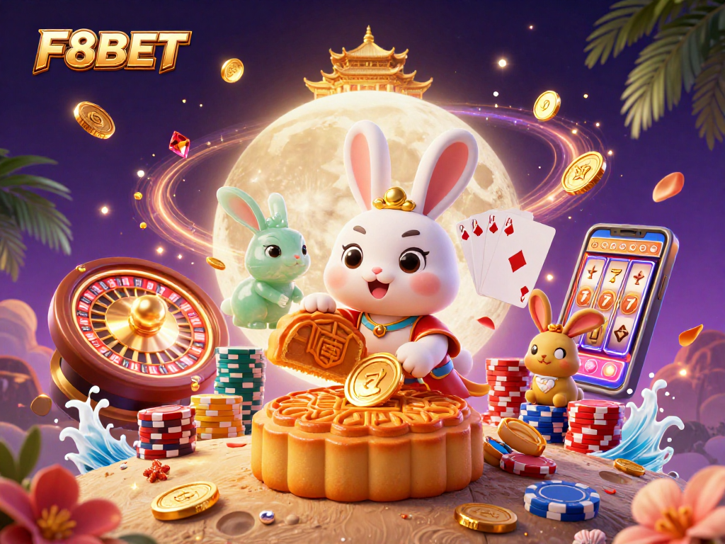 Experience the excitement of F8BET with enchanting illustrations of casino gaming action.