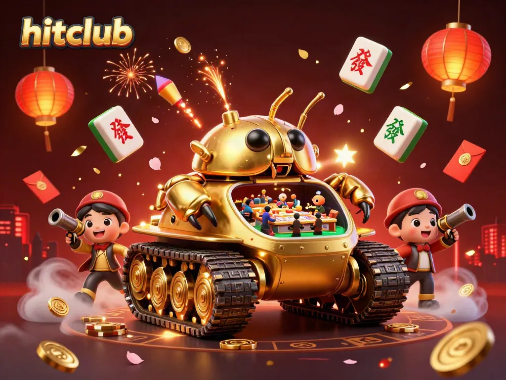 Hitclub launches excitement with a 3D casino beetle tank revealing games and fortune.